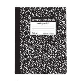 C-Line Composition Notebook, College Ruled, 1 Notebook, Black Marble (22022)