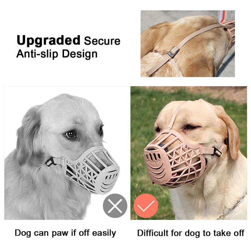 Basket Dog Muzzle for Large Medium Small Dogs, Cage Muzzles