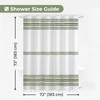 Seasonwood Sage Green Shower Curtain Boho Stripe Shower Curtains with