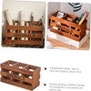 MEZOKUCEL Fashionable Retro Wooden Makeup Organizer with Compartments Makeup Organizer