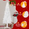 Sunnyglade 4FT Lighted Artificial Christmas Tree, Small Tinsel Pine Tree