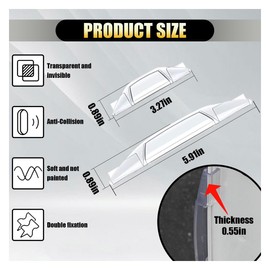 4 PCS Car Door Bumper Anti-Collision Strips, Car Door Embedded Anti-Scratch Strip, Self-Adhesive Car Side Door Edge Guard Protector, Universal Car Door Protection Decorative Cover (Transparent)