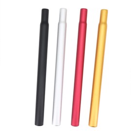 DJC Bike Seatpost 25.4mm 27.2 28.6 30.4 30.9 31.6 MTB Lightweight Aluminum 350mm Length Lady Bike Road Bike for Mountain Bike (Black, 25.4mm)