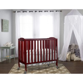Dream On Me 3-in-1 Folding Portable Crib, Cherry, Large