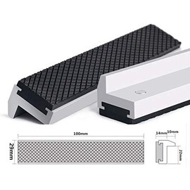 HRB Vice Protective Jaws 100 mm, Extra Soft Jaws Accessories, Ideal for Swivel Vice with Clamping Jaws Width mm, Replacement Aluminium Jaws with Magnets (100 mm)