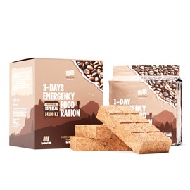 Emergency Food Supply 3-days 72 hours Coffee Mocha Biscuit Bars MRE Meals Military 2024 Survival Kit - 20 Years Shelf Life Camping Hiking Supplies