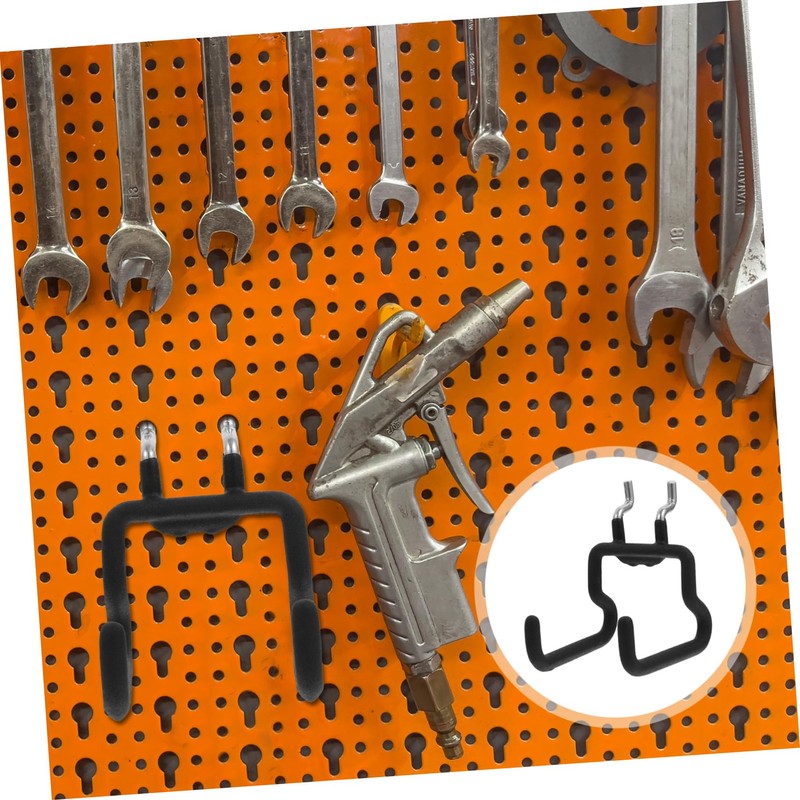 WOONEKY Durable Wall Hooks for Tools Accessories Garage Pegboard Hooks
