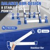 HBTower A Frame 3 Step Extension Ladder,11Ft Multi Position Ladder