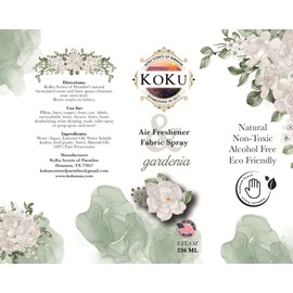 Gardenia Air Freshener - Room Spray - Odor Eliminator - Deodorizer - Car Air Freshener - Home Spray - Linen Spray - Fabric Refresher - Non-Toxic - Alcohol Free – 8 Oz