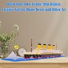 LULUFUN Titanic Ship Model Building Block Set, DIY Nano Micro