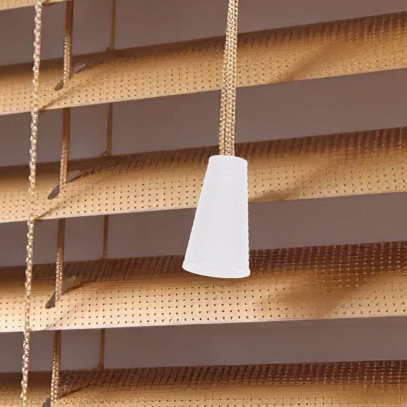 Artibetter Pull Cord Tassels White Window Blind Cord Buttons 15