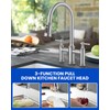 Kitchen Faucet Sprayer Head Replacement, 3-Function Pull Down Spray Head