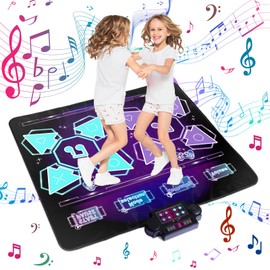 Hengyarici Double Dance Mat for Kids Gifts Ideas for Electronic Dance Challenge Palymat, Optional Single & Double Player Game Modes,Built-in Music, Three Levels of Difficulty Toys Gift for Ages 3-12
