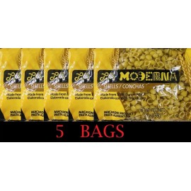 La Moderna 5x La Moderna Shells Pasta Noodles Durum Wheat Macaroni 7 Oz Bag - 5 PACK BAGS