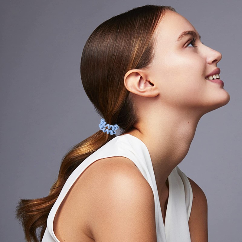 Teqifu 16 Elásticos para El Cabello, Sin Arrugas, Lazos para