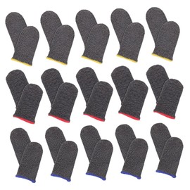 LABRIMP 18 Pairs Gaming Finger Sleeves Sweat and Slip Resistant High Sensitivity Touch Screen Finger Covers for Mobile Gaming Lightweight and Elastic Design for Enhanced Random Color