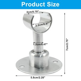 Unlorspy 304 Stainless Steel Shower Head Holder Bracket, 360° Adjustable Brushed Nickel Sturdy Wall Mount Bracket for Handheld Bathroom Shower (Screw Installation)