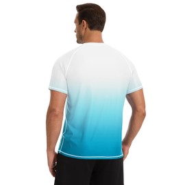 MEETWEE Maglietta Uomo sfumato Anti-UV UPF 50+ | Protezione Solare Traspirante Asciugatura Rapida | Leggero Elasticità 4 Vie per Escursioni Pesca Corsa Estate