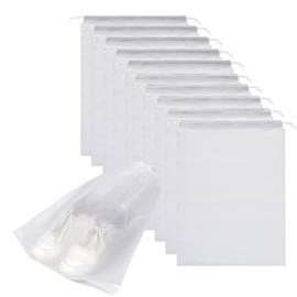JUSTBOKU Drawstring Waterproof Transparent 12-Piece Set Shoe Bag Shoe Case Shoe Case Slim Shoe Bag Shoe Insert Bag Drawstring Bag Online Shopping Storage Travel Hot Spring