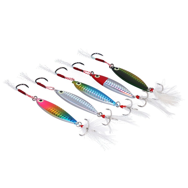 Long Shot Iron Plate Artificial Spoon Metal Lure Bait Set
