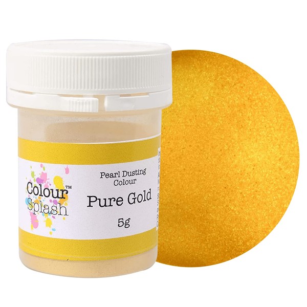 Colour Splash Food Colouring Dust - Edible Powder for Cakes 5g - Pearl Pure Gold