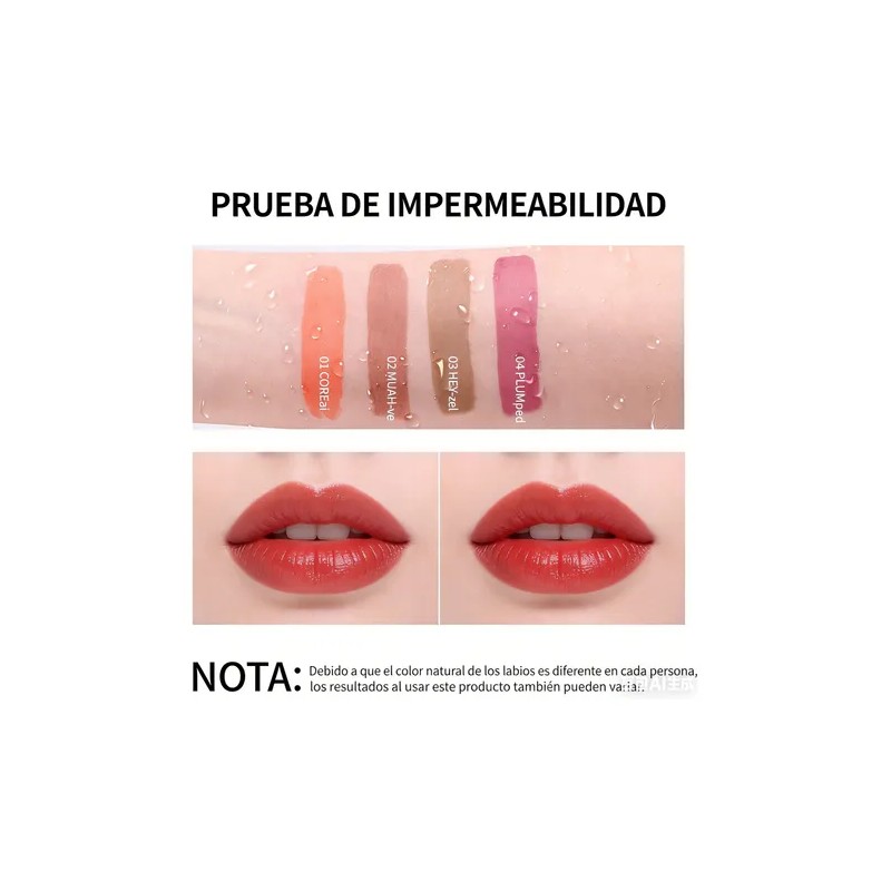 Delineador Labial Peel Off Coral Claro 3pcs Mate