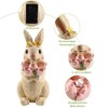 Rabbit Decoration with Solar Lantern, Garden Decoration Figures, Rabbit Garden