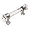 Cosmas 6393SN-C Satin Nickel with Clear Glass Cabinet Handle Pull