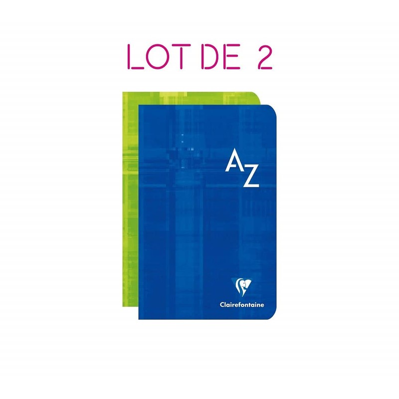 Clairefontaine 63608AMZC Set of 2 Stapled Alphabetical Directories - 11x17