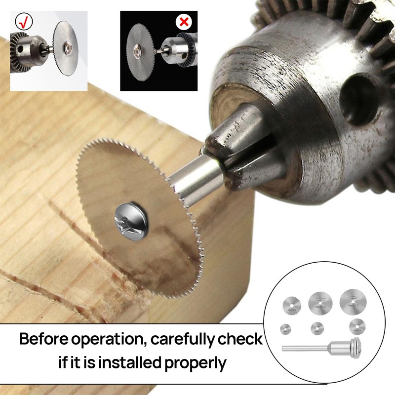 6 Pcs Drill Cutting Disc, HSS Cutting Discs for Dremel