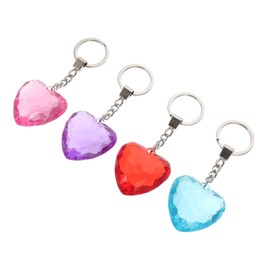 Abaodam Keychains Heart Shape Acrylic Keyring Set Stylish Keyholder for Car and Wallet Accessories
