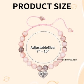 VilaGi 18 Year Old Birthday Gifts for Girls,18th Birthday Gifts for 18 Year Old Girls,Natural Stone Heart Sweet Birthday Bracelets for G/irls,Presents for Daughter Sister Granddaughter Niece,&Cards