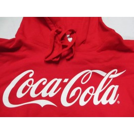 Coca-Cola Red Hooded Sweatshirt Kangaroo pockets  Medium