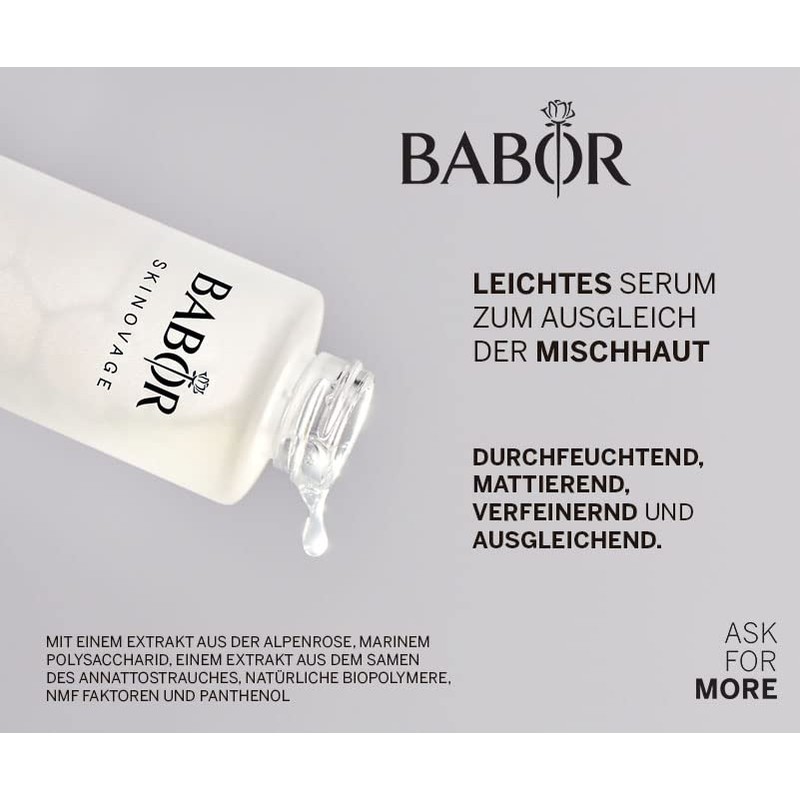 BABOR Skinovage Balancing Serum for Combination Skin, Anti-Ageing Moisturiser, for