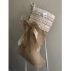 Deco Brand New Christmas Burlap Stocking Holiday Deco 21"