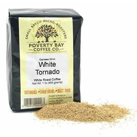 Poverty Bay White Tornado White Coffee Beans 1Lb Bag White Roast Coffe