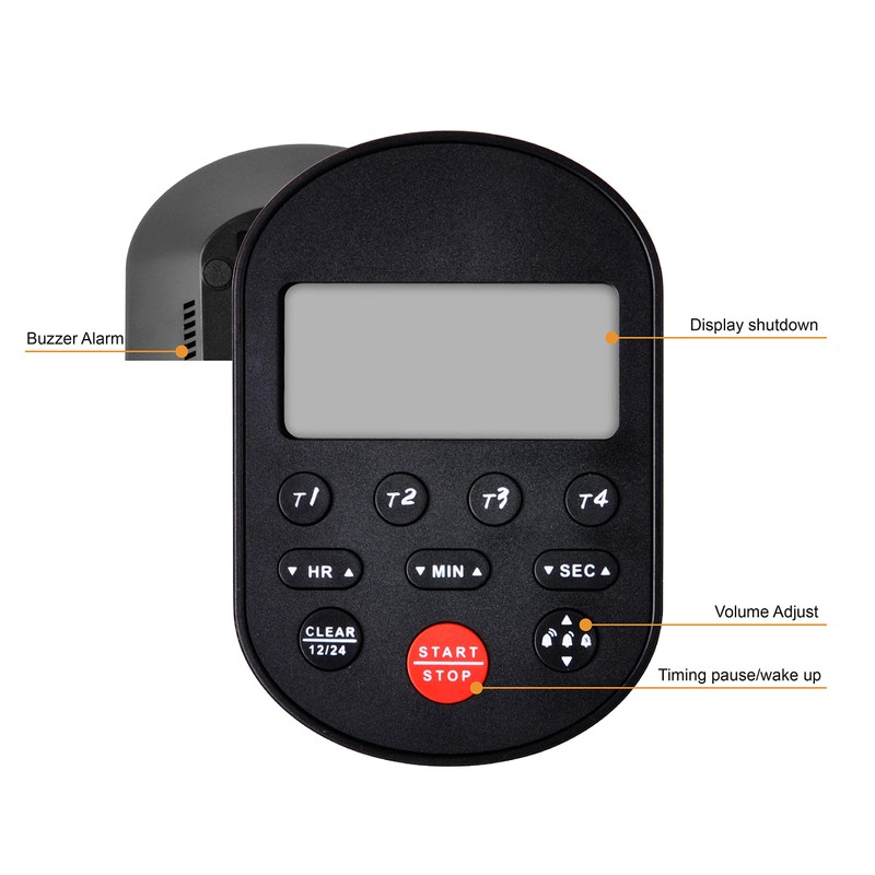 HonorMeet Digital Table-top Timer, 4 Activities Count Down/Count up,Real-time Clock