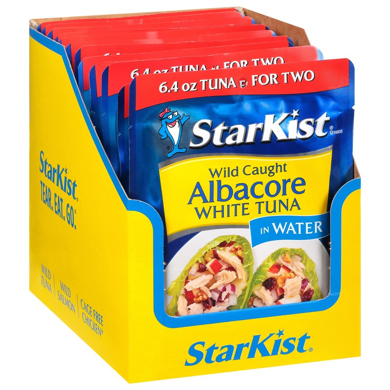 StarKist Albacore White Tuna in Water, 6.4 oz Pouch (12