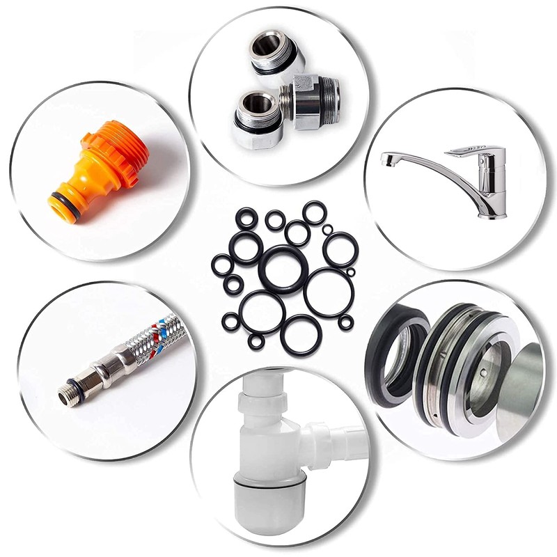 YUENTOEN 279Pcs Rubber O-Rings Kit, 18 Sizes Eyelet Sealing Gasket