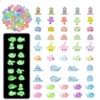 Goiern 48 Pieces Mini Resin Ocean Animal Figures Glow in