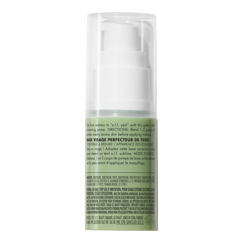e.l.f. Tone Adjusting Face Primer, Makeup Primer For Neutralizing Uneven