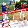 Chiisong 2 Pcs Side by Side Baseball Scorebook 11.5x16 30