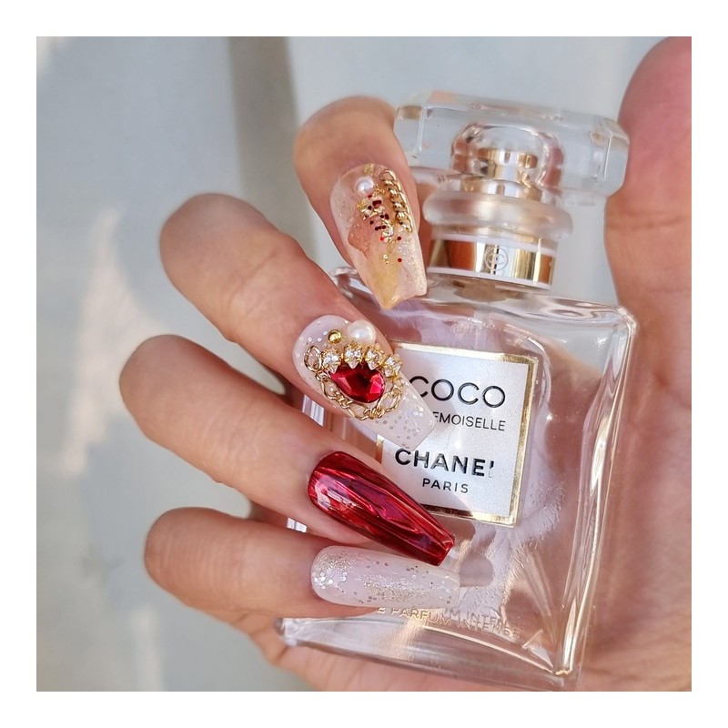 Deep Rose Handmade Nail Tips - Almond / 딥 로즈