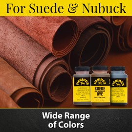 Fiebing's Fiebing's Black Suede Dye (4 oz) - Recolor, Brighten & Restore Suede & Roughout Leather Shoes, Furniture, Purse - Includes Wool Dauber for Easy Application - Flexible When Dry, Won't Crack or Peel