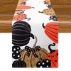 Aitsite Autumn Table Runner, Black Gold Table Runner, Pumpkin Autumn