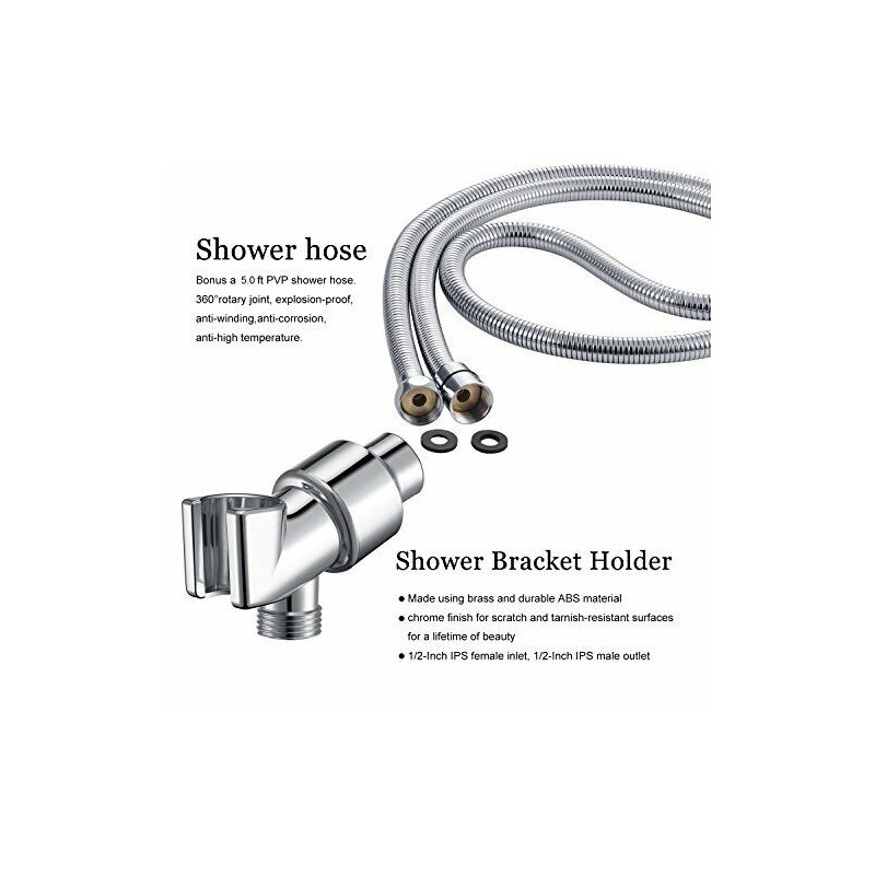 Miniwell Shower Water Filter + Handheld Shower Head Combo w/Stainless
