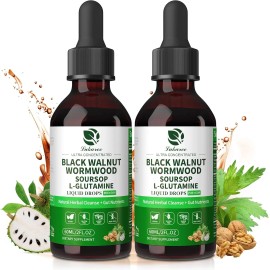 LUKAREE 2Pack Cleanse Parasite Detox Tincture Wormwood, Soursop Black Walnut Hull,Clove