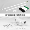 UD_G128 Combo Pack: 6 Ft Tangle Free Spinning Flagpole (White)