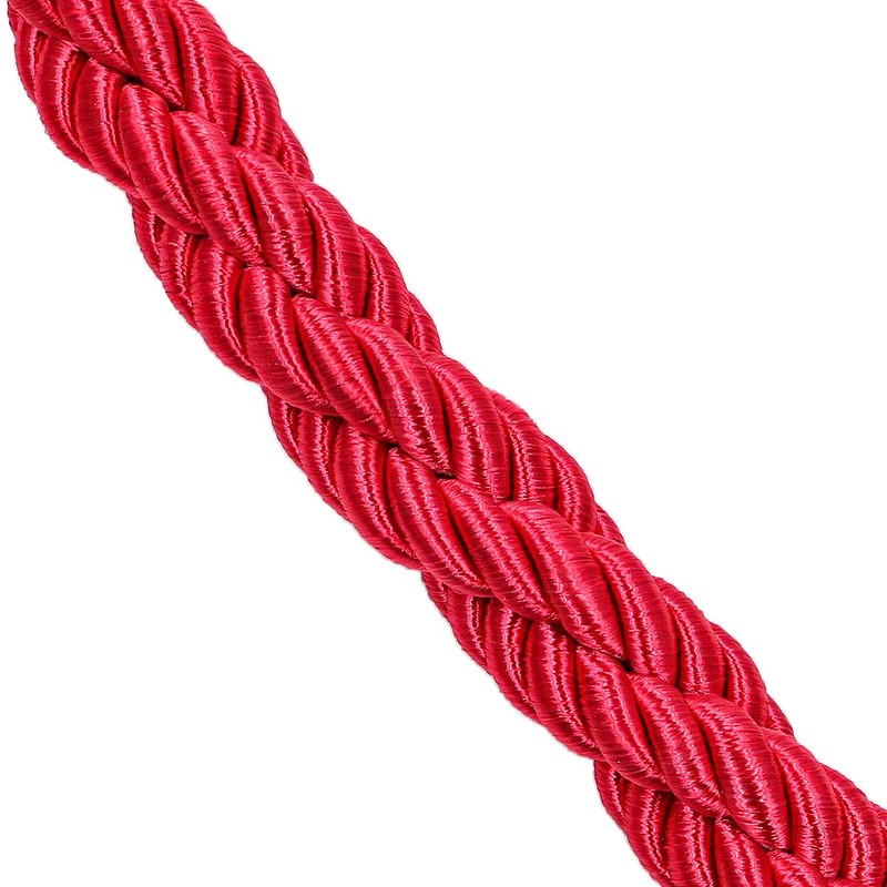 ANCLLO 1.5m Red Twisted Queue Rope Divider Mass Control Support