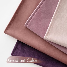 MIULEE Set of 4 Velvet Cushion Covers, 40 x 40 cm, Purple Series, Decorative Cushion Cover, Sofa Cushion, Decorative Cushion, Wrapped Edge Cushion Covers, Decorative Cushion Cover for Sofa, Living